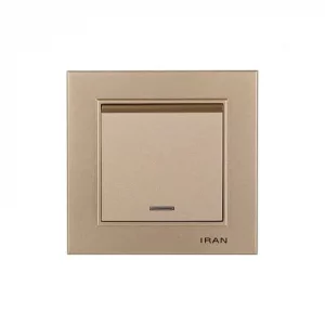 کلید و پریز ایران الکتریک برلیان بژ