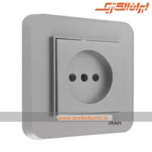 کلید و پریز ایران الکتریک مدل ارس نقره ای