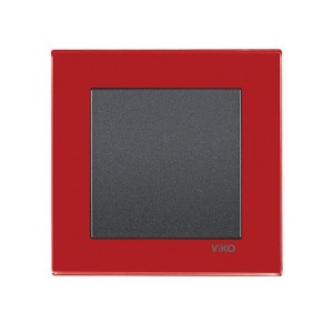 کلید و پریز ویکو کادر شیشه ای Artline ( قرمز )