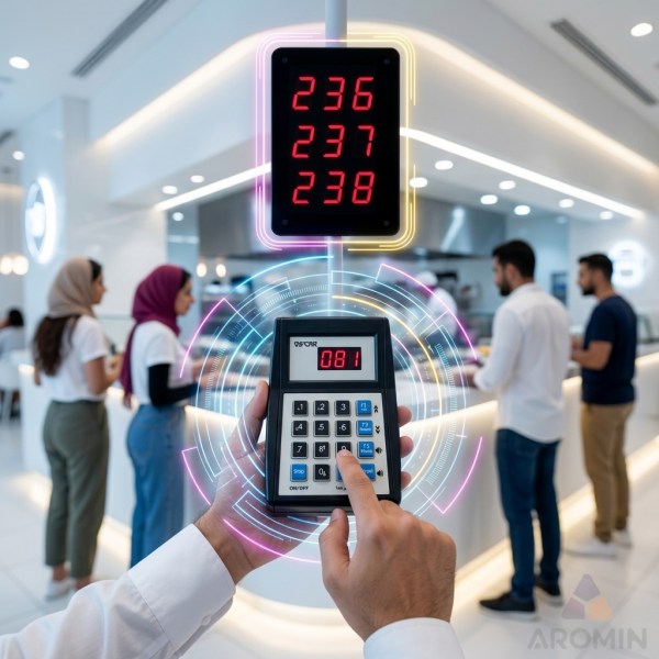 دستگاه فراخوان صوتی مشتری بیسیم اسکار با یه تا بلو 3 ردیفه