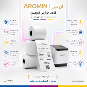 کاغذ پرینتر حرارتی هانسول مدل 36 متری