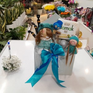 باکس عروسکی مو قهوه ای