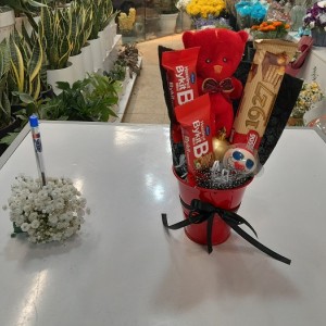 سطل هدیه تدی چشم تیله ای