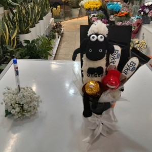 سطل هدیه بره ناقلا مشکی
