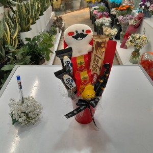 سطل هدیه عروسکی آقای سیبیل