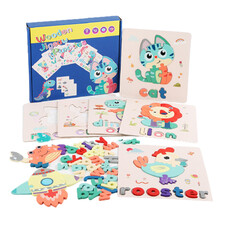 پازل آموزشی مدل wodden jigsaw بسته 6 عددی