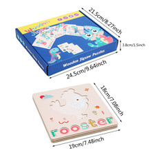 پازل آموزشی مدل wodden jigsaw بسته 6 عددی