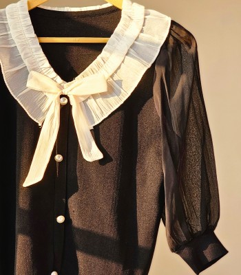 بافت پانیذ- بدون مروارید بر روی یقه( شارژ مجدد2)