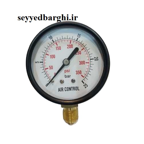 مانومتر  25 بار خشک عمودی صفحه 6سانت