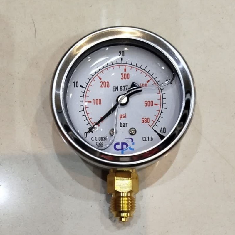 مانومتر  40 بار روغنی عمودی صفحه 6سانت