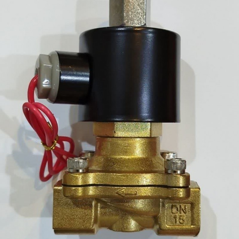 شیر برقی 2-2 NO سایز 1/2 اینچ برنجی