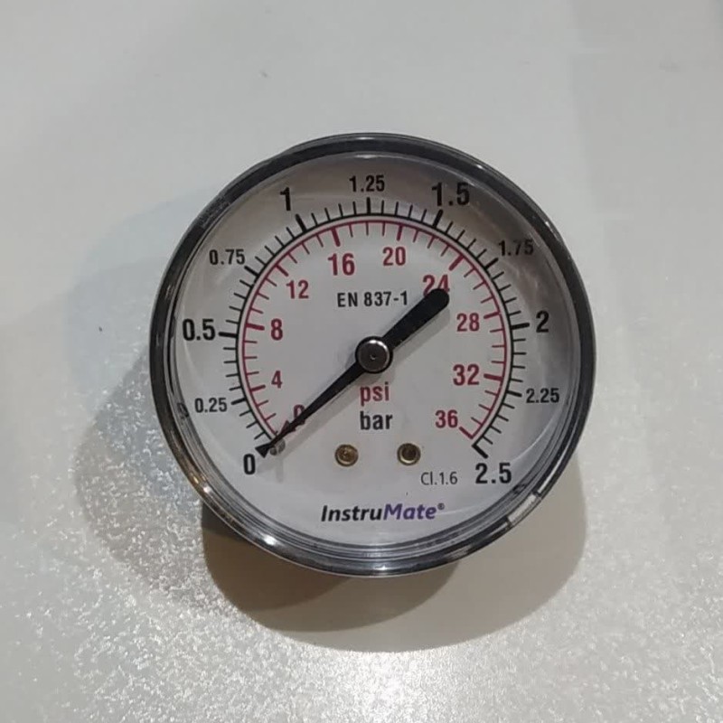 مانومتر  2.5 بار خشک افقی صفحه 6 سانت