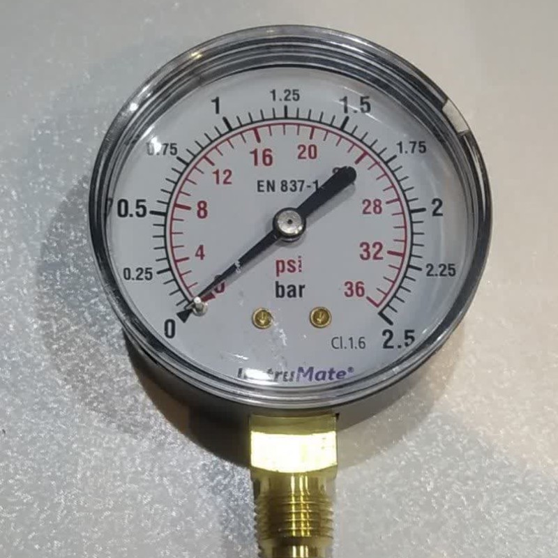 مانومتر  2.5 بار خشک عمودی صفحه 6 سانت