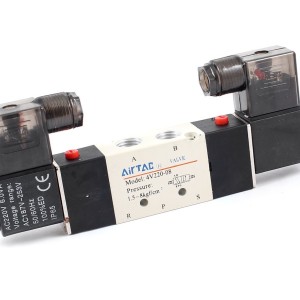 شیر برقی 3/8 220 ولت AIRTAC 4V320-10 اصل دو بوبین