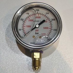 مانومتر  400 بار روغنی عمودی صفحه 6سانت
