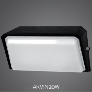 چراغ آروین 20وات ضدآب  مشکی پارس شعاع توس