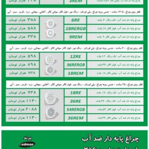 پروژکتور توکار استخری مولتی کالر 9 وات