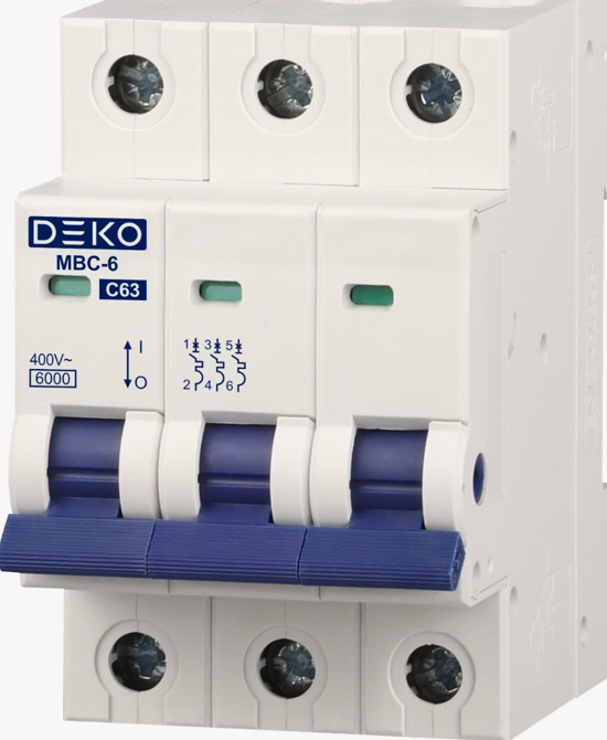 کلید فیوز مینیاتوری سه پل برای محافظت از تجهیزات الکتریکی