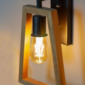 چراغ دیواری چوب فلز کد 8011