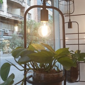 لوستر فلزی گلدان دار
