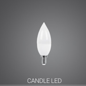 لامپ شمعی لوستری 6وات مات LED پارس شعاع توس