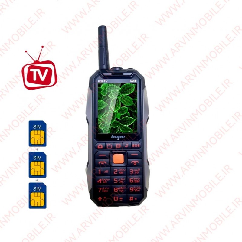 هوپ K36 سه سیمکارته  Hope K36tv (3SIM)