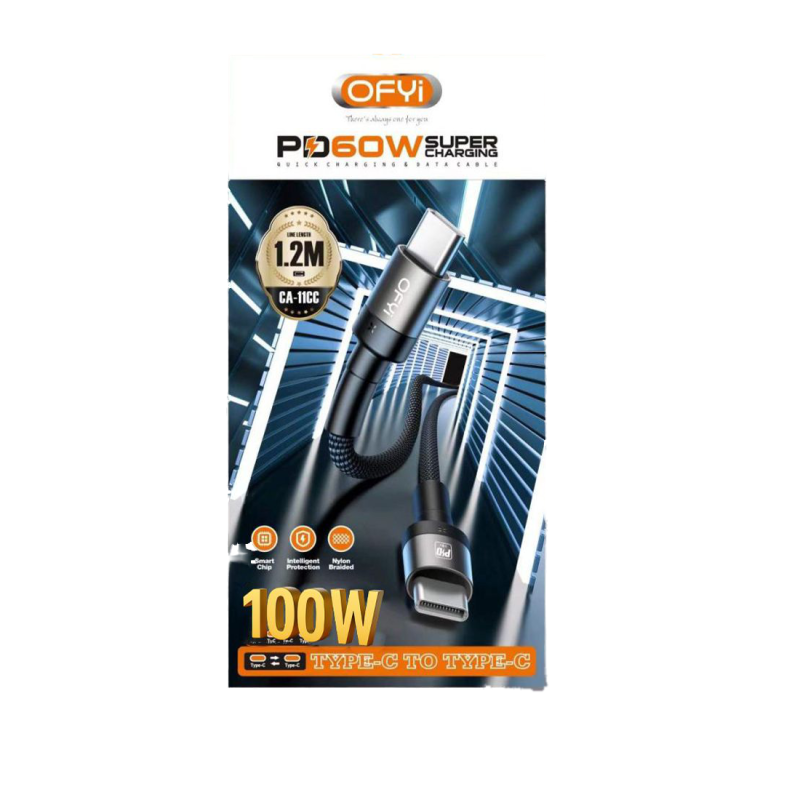 کابل دوسر تایپ سی برند  اوفی مدل CA-11CC 100W