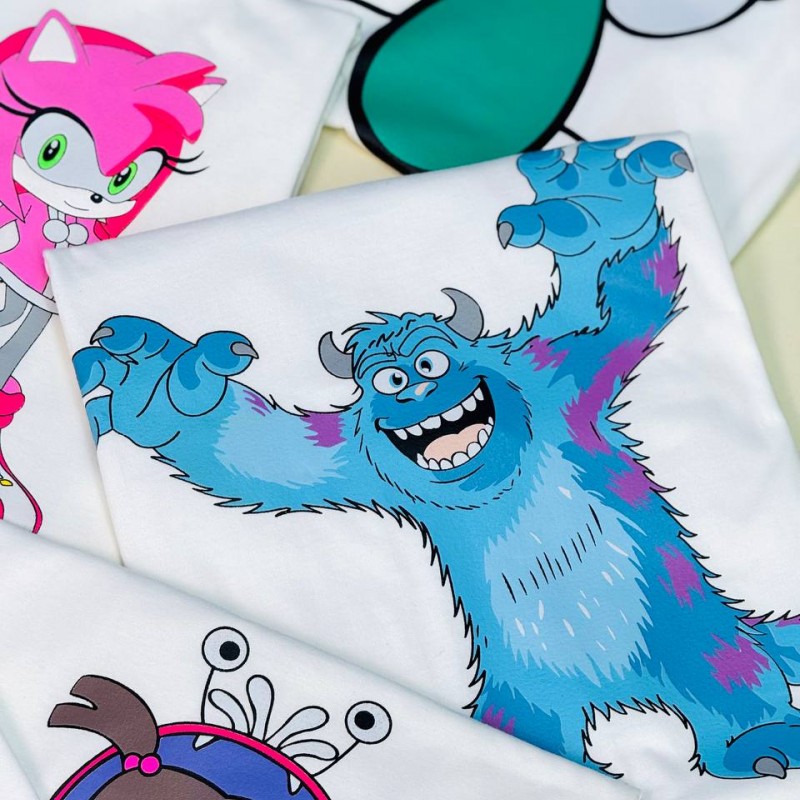 ست تی شرت و شلوارک زنانه طرح کارتونی