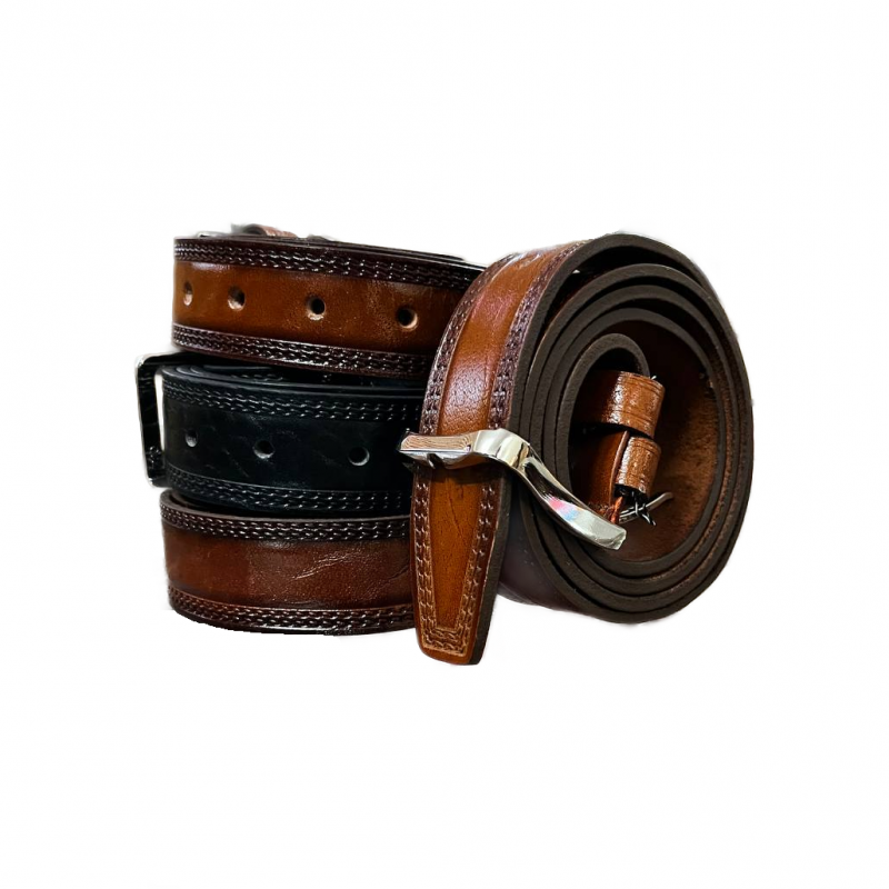 کمربند مردانه چرم طبیعی گاومیش