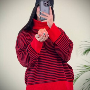 بلوز بافت پینترستی یقه اسکی یلدایی