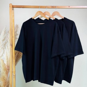 تی شرت ساده مشکی زنانه - سوپر پنبه