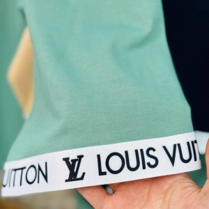ست تی شرت لانگ و شلوار بگ زنانه - LOUIS VUITTON - کد 02