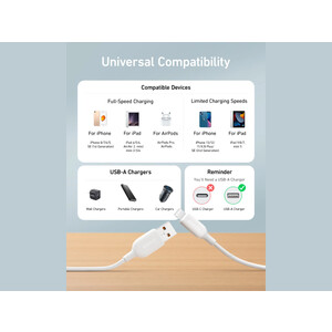 کابل تبدیل لایتنینگ 2.4 آمپر 90 سانتی‌متری انکر Anker Powerline III Lightning Cable-A8812H11