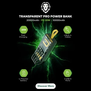 فروش پاور بانک 20000 گرین لاین Green Lion مدل GNTRAPB20KBK توان 20 وات