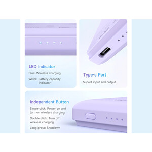 پاور بانک بدون سیم مگنتی 15 وات 5000 مک دودو Mcdodo MC-395 Mini Magnetic 15W Fast Charge Power Bank 5000mAh