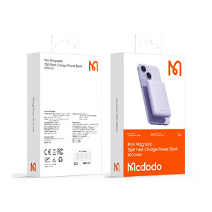 پاور بانک وایرلس مگنتی 15 وات 5000 مک دودو Mcdodo MC-395 Mini Magnetic 15W Fast Charge Power Bank 5000mAh