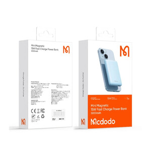 پاور بانک وایرلس مگنتی 15 وات 5000 مک دودو Mcdodo MC-395 Mini Magnetic 15W Fast Charge Power Bank 5000mAh