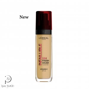 لورال کرم پودر شیشه ای اینفیلیبل فرش ویر - L&#39;Oreal Infaillible Fresh Wear Foundation