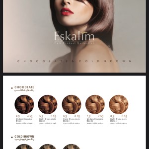 اسکالیم رنگ مو تیوپی دسته شکلاتی و قهوهای سرد – Eskalim Hair Color Chocolate &amp; Cold Brown