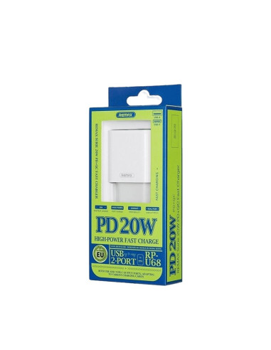 شارژر  به همراه کابل آیفون  تایپ سی Remax  RP-U68