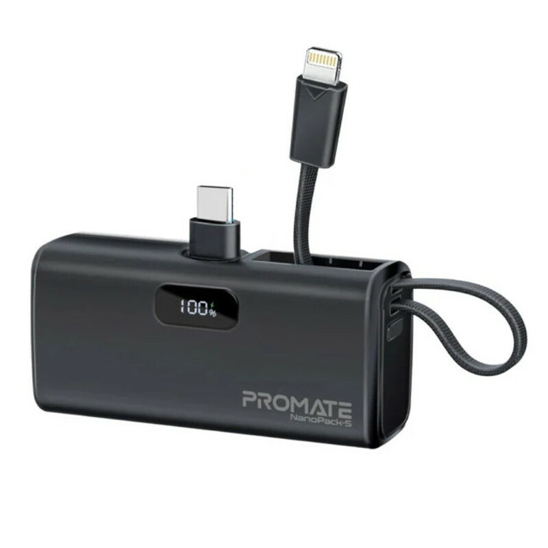 پاوربانک پرومیت مدل NANOPACK-5.BLK ظرفیت 5000 میلیآمپرساعت