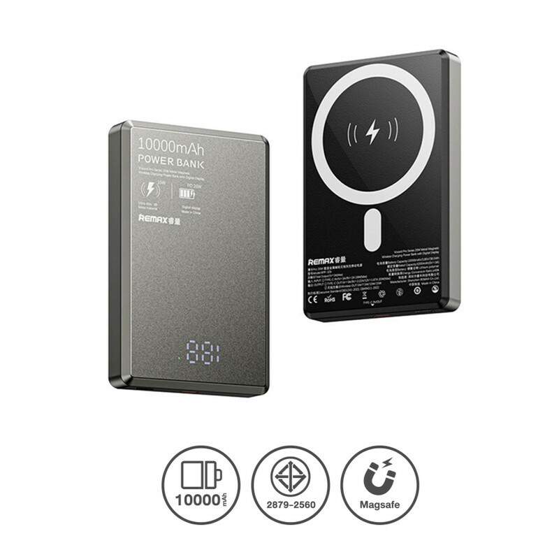 پاوربانک وایرلس Remax RPP-109 10000Mah  20W فست  خاکستری