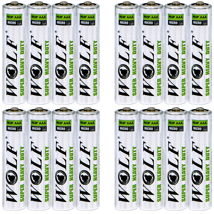 باتری نیم قلمی ولف مدل Super Heavy Dute بسته 40 عددی