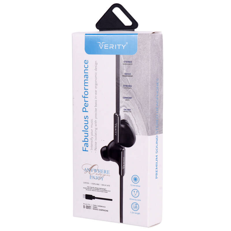 هندزفری سیمی VERITY VE-91 تایپ سی