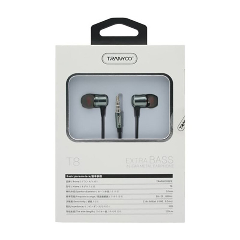هندزفری سیمی TRANYOO T8