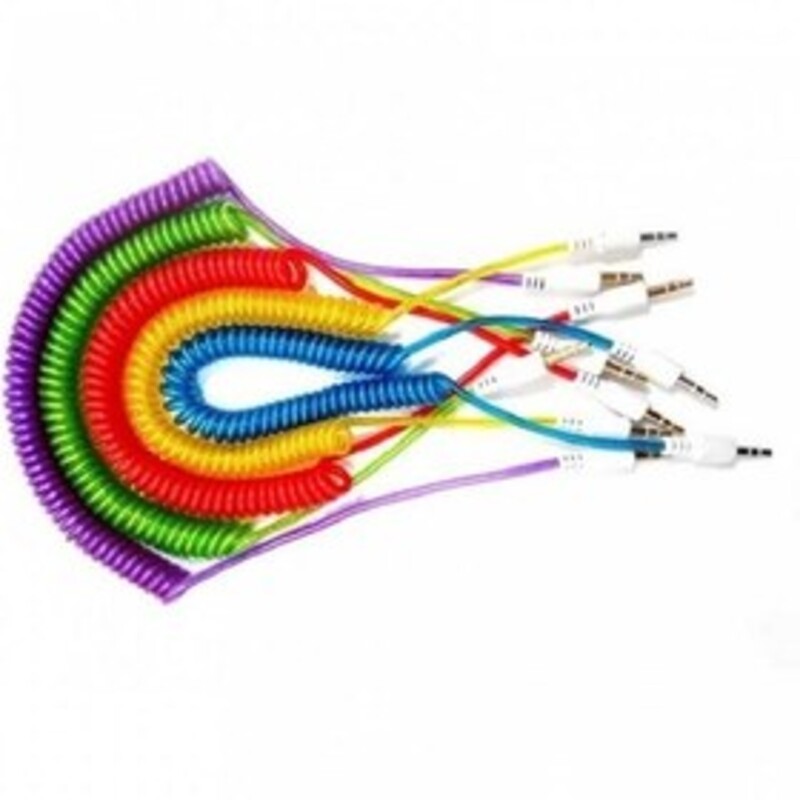 کابل Aux فنری رنگی