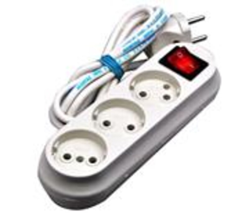 رابط برق 3 خانه کلید دار Nasim 1.5m