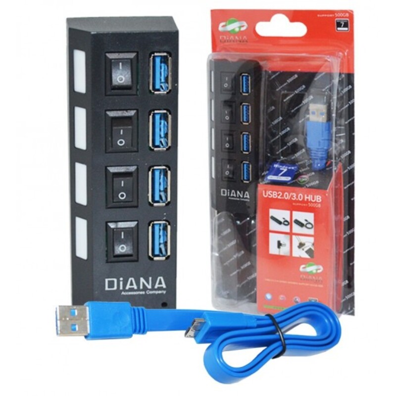 هاب 4 پورت  USB3 DIANA