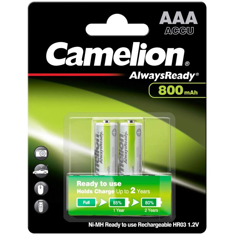 باتری نیم قلم شارژی  Camelion 800