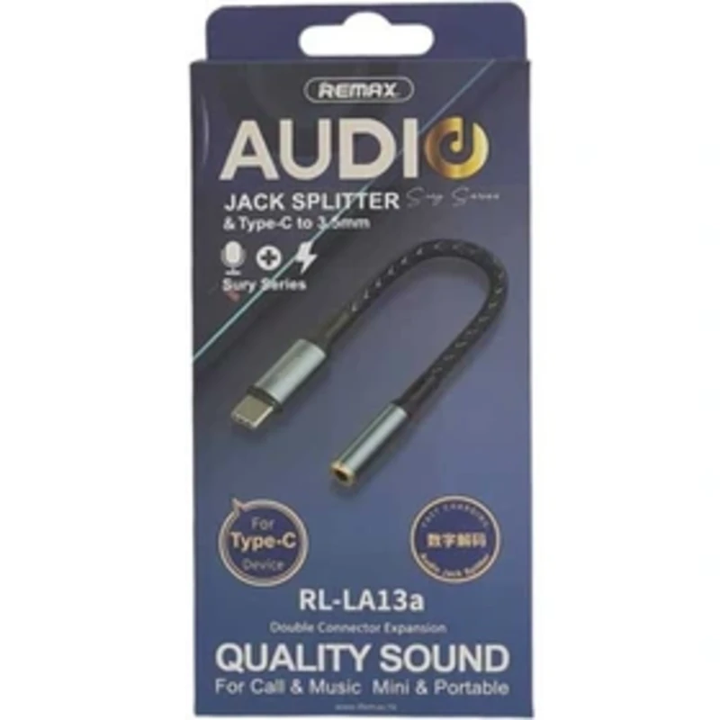 مبدل Type-C به جک 3.5 میلی متری remax مدل LA-13a